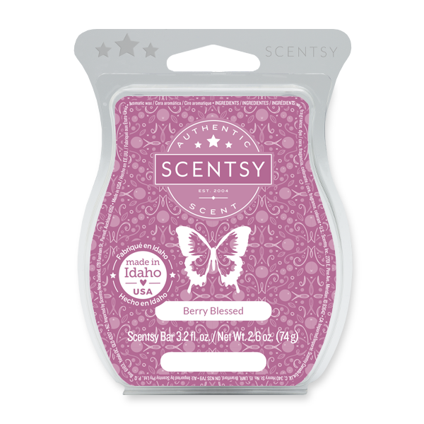 Berry Blessed Scentsy Bar Soft vanilla and cranberry sprinkled with sparkling sugar is pure bliss.