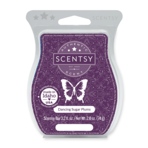 Dancing Sugar Plums Scentsy Bar Rich spiced plum falls right in step with visions of vanilla and sweet cinnamon apple.