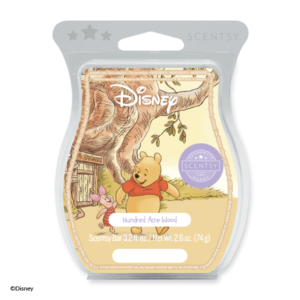 Hundred Acre Wood – Scentsy Bar Grab your favourite hand and wander through a friendly forest swirling with cotton blossoms, wild jasmine and sweet, cozy vanilla.