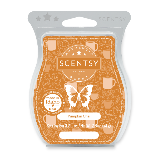 Pumpkin Chai Scentsy Bar Fill your cup with white pumpkin, a swirl of cinnamon and a dash of chai.