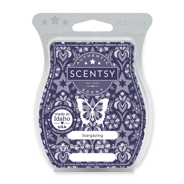 Stargazing Scentsy Bar Star-kissed petals shine through fluffy cotton and soft vanilla clouds, making all your celestial dreams come true.