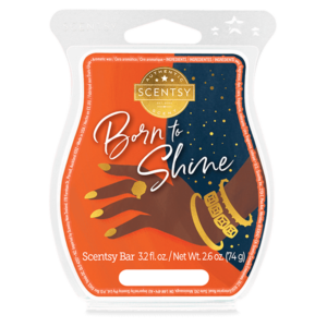 Born To Shine Scentsy Bar Nectarine and pear blossom boldly take centerstage, while cashmere musk offers a warm, enlivening encore.
