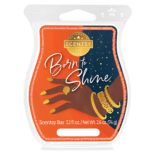 Born To Shine Scentsy Bar Nectarine and pear blossom boldly take centerstage, while cashmere musk offers a warm, enlivening encore.