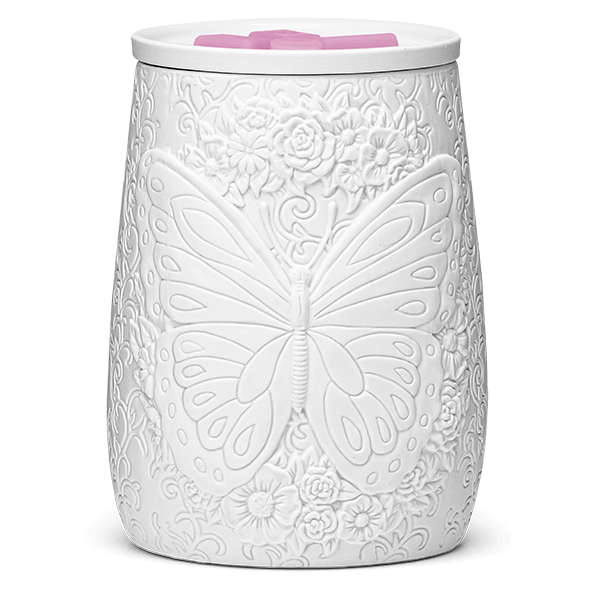 Flight of the Monarch Scentsy Warmer turned off with wax in the dish