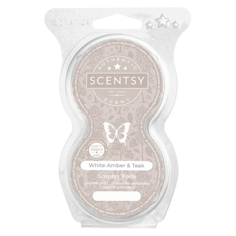 White Amber & Teak Scentsy Pod Twin Pack